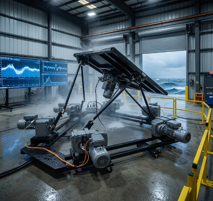 Custom Flight Simulator Motion System Design 710-7HA-2000 High Angle 7DOF Motion Platform
