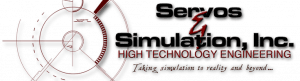 Servos and Simulation logo, motion base platforms, control loader systems, flight controls, subsystem supplier, government contractor, engineering services, custom motion bases, entertainment systems, technical articles, technology, VR