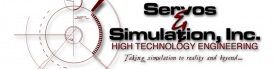 Servos and Simulation logo, motion base platforms, control loader systems, flight controls, subsystem supplier, government contractor, engineering services, custom motion bases, entertainment systems, technical articles, technology, VR