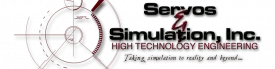 Servos and Simulation logo, motion base platforms, control loader systems, flight controls, subsystem supplier, government contractor, engineering services, custom motion bases, entertainment systems, technical articles, technology, VR